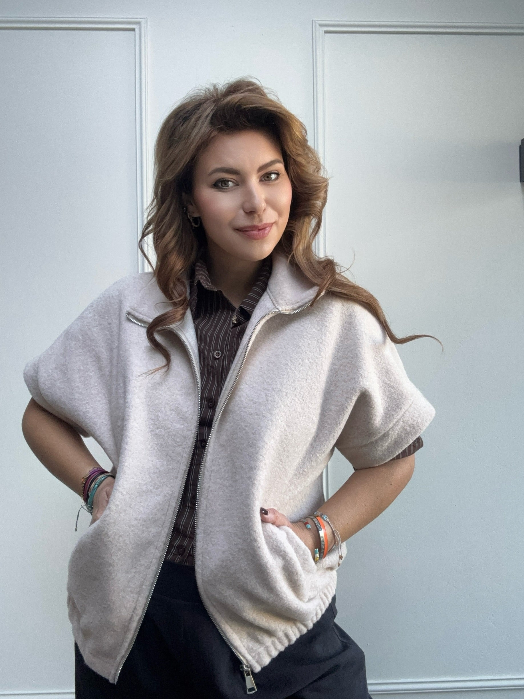 Isla bodywarmer creme